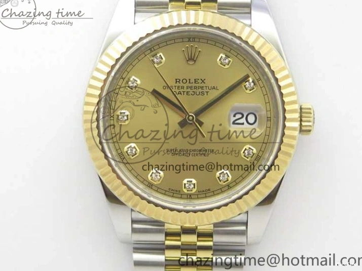 MiroTime 0517 DateJust 41 126333 SS YG ARF 1:1 Best Edition 904L Steel YG Diamonds Dial on Jubilee Bracelet A Packable 3221